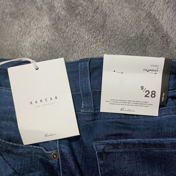 New Kan Can Women's Mid Rise Flare Denim Jeans KC6102DOP KanCan Wide Leg High - Picture 8 of 16